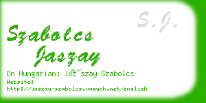 szabolcs jaszay business card